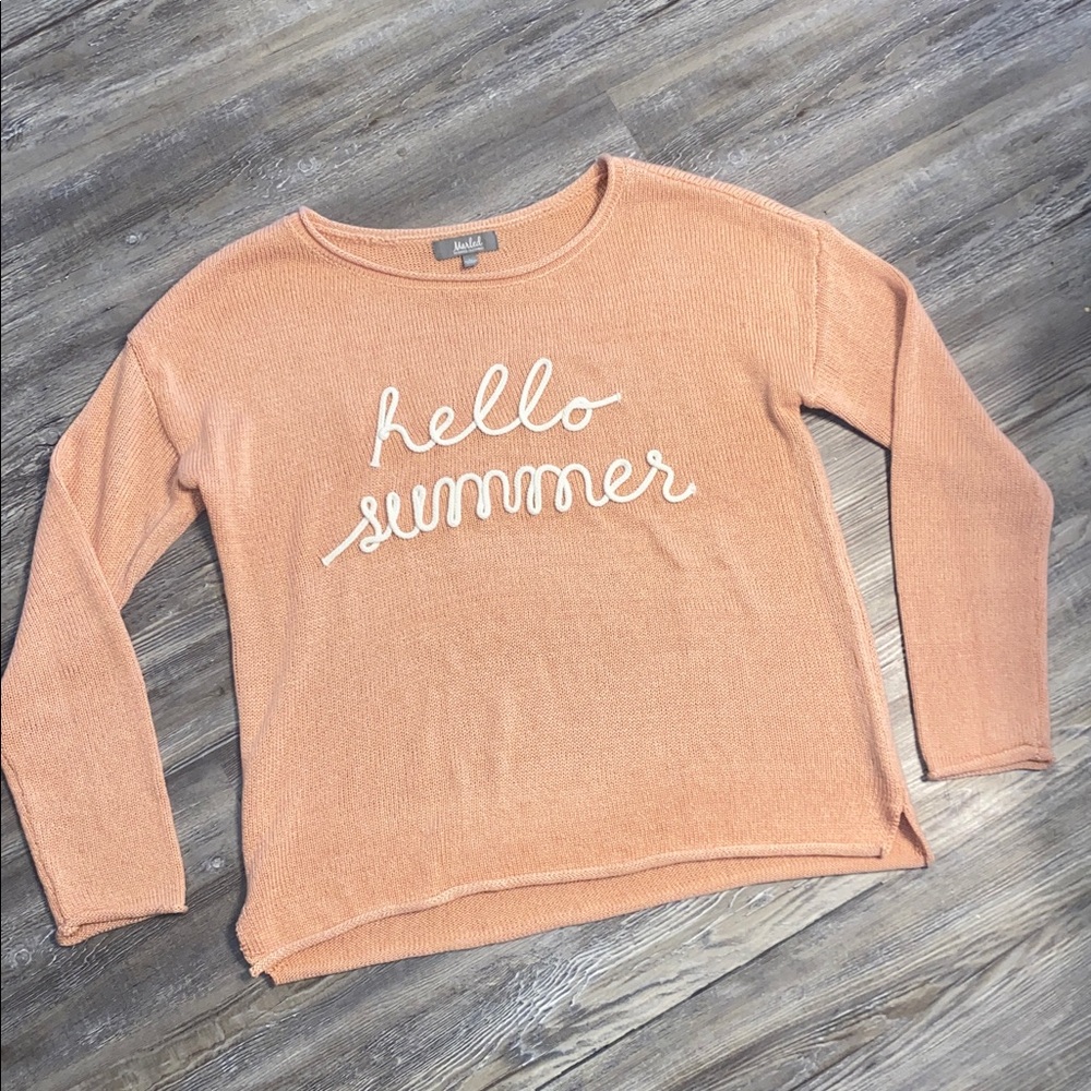 EUC Hello Summer Knitted Summer Sweater L